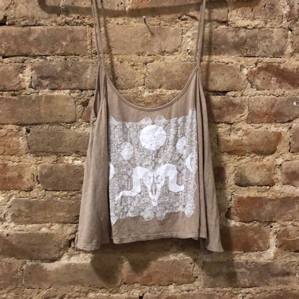 Loose-Fitted Beige Top